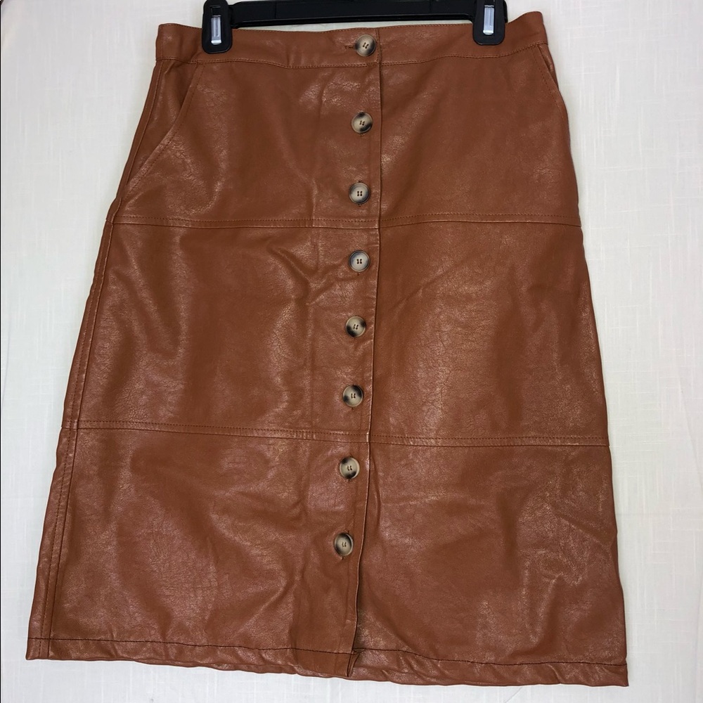 Faux Leather Skirt